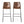 Barstool With Upholstery And Foot Rail - Vintage Brown