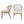 Outdoor Dining Chairs Set of 2 with Acacia Wood and Cream Washable Cushions