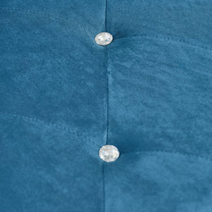 Storage Bench With Crystal Buttons And 1 Pillow For Bedroom