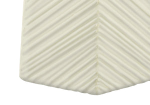 Contemporary White Ceramic Table Lamp with Ivory Shade