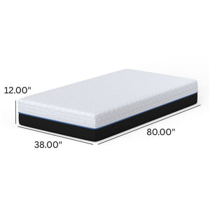 Copper Lux - 12" Soft Memory Foam Mattress With Phase Change Cooling Fabric