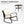 Metal 2 - Person Outdoor Patio Rocking Seating Group with Cushions