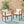 Outdoor Dining Chair Set of 2 with Curved Acacia Wood Arms
