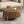 Modern Round Coffee Table with 2 Large Drawers Storage Accent Table