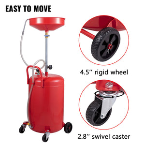 Waste Oil Drain Tank 20 Gallon Portable Oil Drain Air Operated Drainer