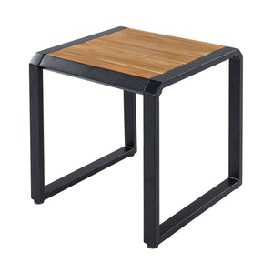 Outdoor Side Table with Teak Wood Top