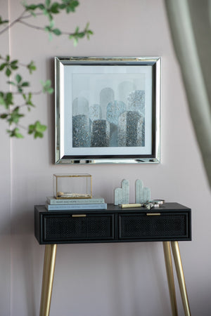 S/2 23.6x23.6' Kaiden Crystal Mirror Framed Wall Art