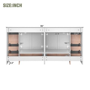 Shaker Free Standing Bathroom Vanity Cabinet & Sink, Soft Close Drawers, Soft Close Doors