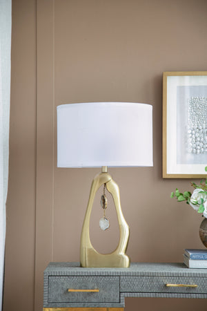 Geode-Inspired Gold Aluminum Table Lamp