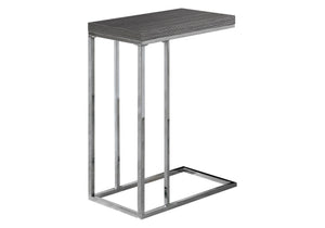 Accent Table, C-Shaped with Tempered Glass - Contemporary & Modern