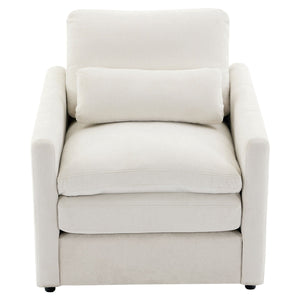 Cozy Upholstered Cushion Armchair For Living Room