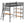 William - Twin Loft Bed 3 Shelf With Built In Desk - Matte Black