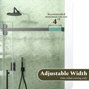 56-60"W x 60"H Frameless Sliding Tub Shower Door Enclosure, Matte Glass
