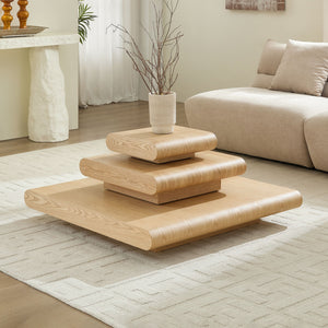 3-Piece Modular Stacking Coffee Table