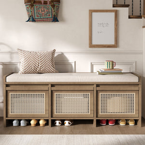 TREXM 48" Entryway Shoe Bench