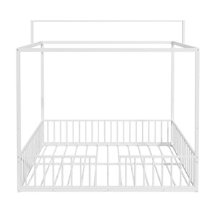 3 In 1 Convertible Montessori Floor Bed With Fenced Support