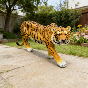 Simulated Tiger Resin Garden Statue