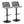 Toriano - Contemporary Adjustable Bar Stool With Rounded T Footrest (Set of 2)