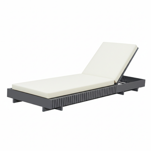 Dark Acacia Wood Chaise Lounge