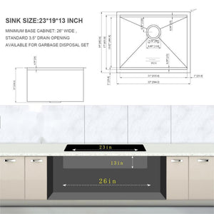 Laundry Workstation Undermount Utility Sink, Deep Single Bowl
