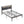 Modern Bed Frame With LED Lights, Upholstered Headboard, USB Charging
