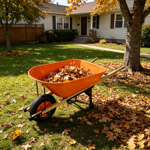 Steel Tray Wheelbarrow Two-Wheeled Trolley for Garden Use
