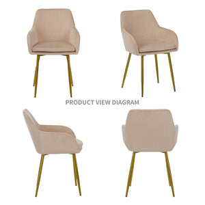 Dining Chair Set For Dining Rooms (Set of 2) - Beige