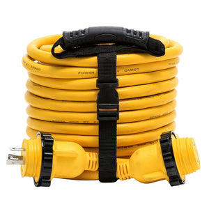 Camco 30 Amp Power Grip Marine Extension Cord - 50 M-Locking/F-Locking Adapter - TRAPSKI