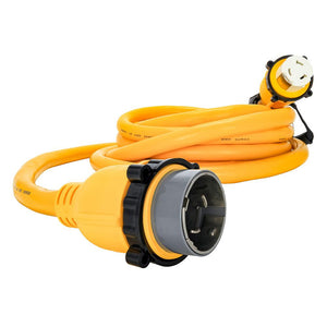 Camco 50 Amp Power Grip Marine Extension Cord - 25 M-Locking/F-Locking Adapter - TRAPSKI