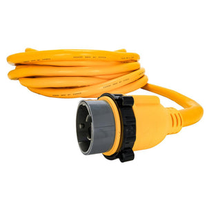 Camco 50 Amp Power Grip Marine Extension Cord - 50 M-Locking/F-Locking Adapter - TRAPSKI