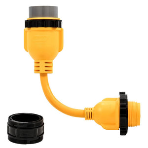 Camco 50AM/30AF Power Grip Marine 12" Locking Adapter - M-Lock/F-Locking Adapter - TRAPSKI