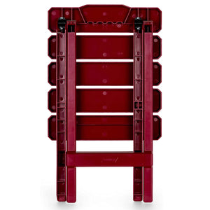 Camco 51684 Outdoor Camping Regular Adirondack Plastic Folding Side Table, Red