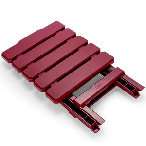 Camco 51684 Outdoor Camping Regular Adirondack Plastic Folding Side Table, Red