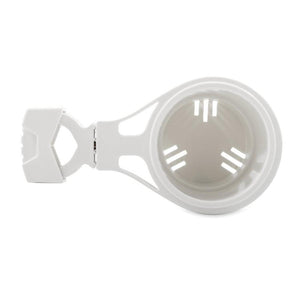 Camco Clamp-On Rail Mounted Cup Holder - Small for Up to 1-1/4" Rail - White - TRAPSKI