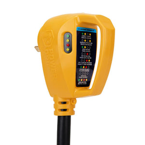 Camco Power Grip RV 12" 30Amp Circuit Analyzer Dogbone - Integrated Surge Protection - TRAPSKI