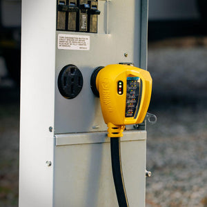 Camco Power Grip RV 12" 30Amp Circuit Analyzer Dogbone - Integrated Surge Protection - TRAPSKI