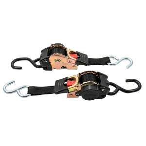 Camco Retractable Tie-Down Straps - 1" Width 6 Dual Hooks - TRAPSKI