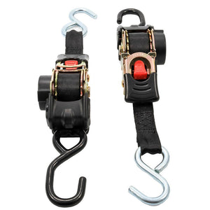 Camco Retractable Tie-Down Straps - 1" Width 6 Dual Hooks - TRAPSKI