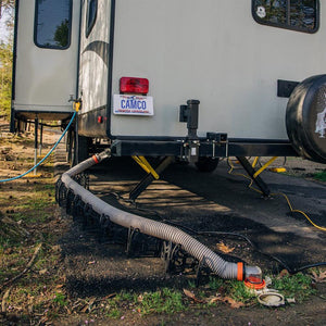 Camco Rhino X RV 20' Sewer Hose Kit - Pre-Attached 360-Degree Swivel Fittings - TRAPSKI