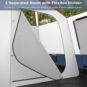 6-8 Person Camping Tent with Double Rooms and 2 Doors