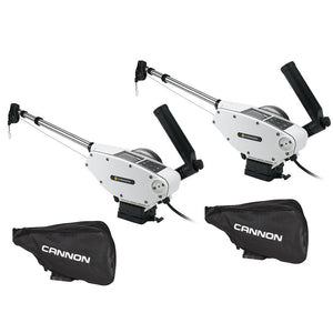 Cannon Optimum 10 Tournament Series (TS) BT Electric Downrigger 2-Pack w/Black Covers - TRAPSKI