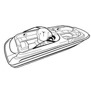 Carver Performance Poly-Guard Styled-to-Fit Boat Cover f/20.5 Sterndrive Deck Boats w/Walk-Thru Windshield - Grey - TRAPSKI