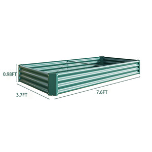 Raised Garden Bed Kit - Metal Raised Bed Garden 7.6x3.7x0.98ft