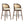 Como Indoor Wood Barstool Set of 2