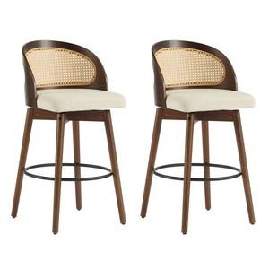 Como Indoor Wood Barstool Set of 2