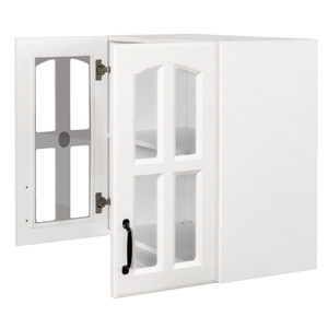 Wall Cabinet with Glass Door and Adjustable Shelves