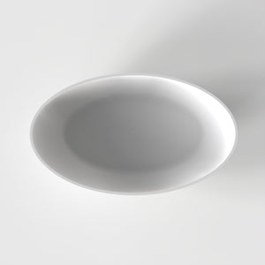 67 Inch Freestanding Solid Surface Soaking Bathtub