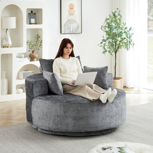 Swivel Chair With Rotating Base For Living Room