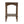 15.5x15.5x23.5' Distressed Brown Wood Side Table with Turned Spiral Legs and Lower Shelf