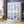 Bookcase With Doors And LED Lighting, 8 Adjustable Shelves Storage Cabinet